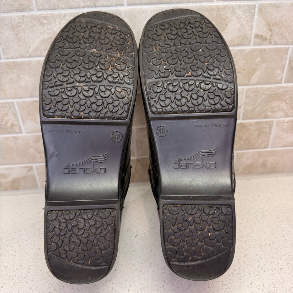 Dansko Black Leopard Print Clogs - image 7